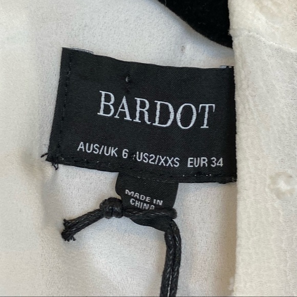 Bardot Ivory Long Sleeve‎ Cutout Ziggy Mini Dress Size XXS - Picture 16 of 16